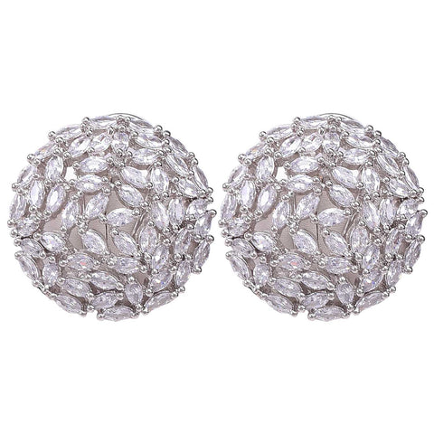 Experience the Magic of Handcrafted CZ Stud White Earrings