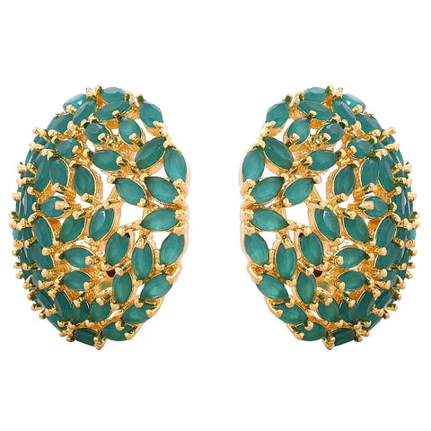 Dazzle and Shine with Our Unique CZ Stud Green Earrings Collection