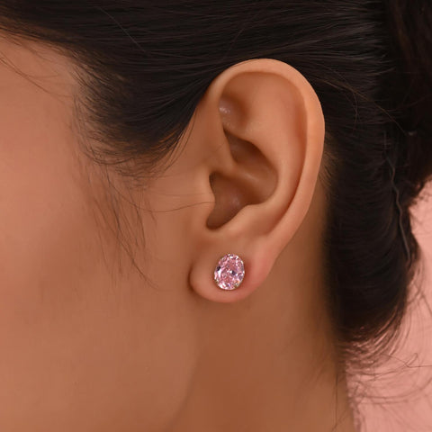 Bold and Beautiful: Unique CZ Pink Stud Earrings for the Confident Woman