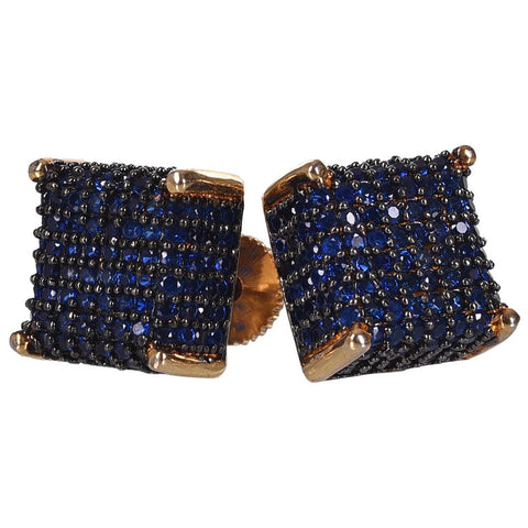 Luxurious CZ Studs Blue Earrings: An Eye-Catching Accessory for the Stylish Female