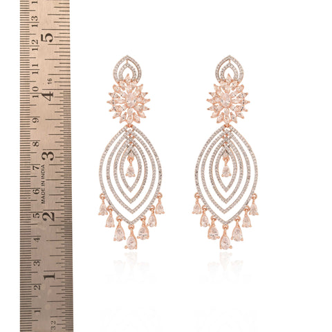 Glam Up Your Look with These Designer CZ White Earrings for Women