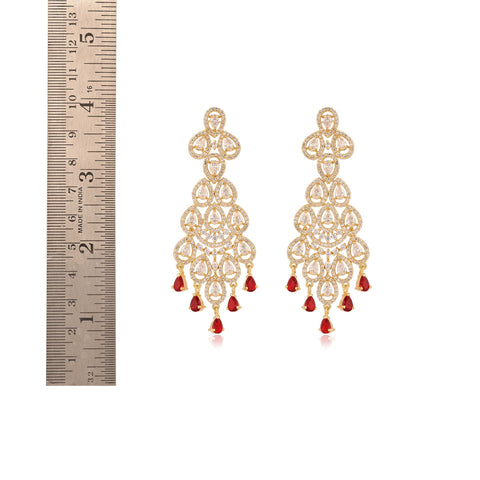 Find Your Perfect Match: Designer CZ Red Drop Earrings for Every Outfit