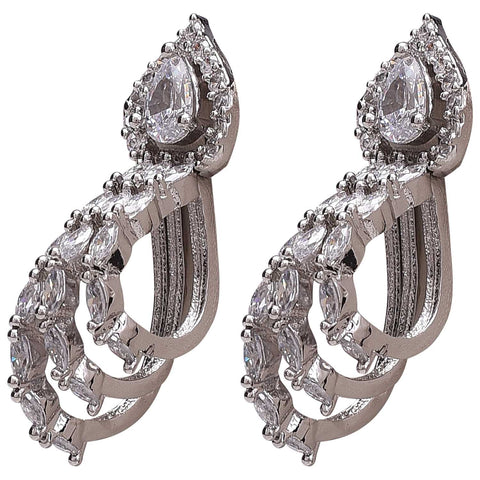 Stylish Simplicity: Handcrafted CZ White Stud Earrings for a Modern Look