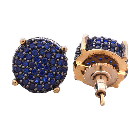 Graceful Glam: Designer CZ Stud Blue Earrings for the Graceful Lady