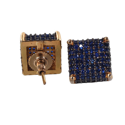 Luxurious CZ Studs Blue Earrings: An Eye-Catching Accessory for the Stylish Female