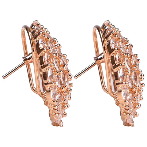 Discover the Beauty of Handcrafted CZ Champagne Stud Earrings for Women