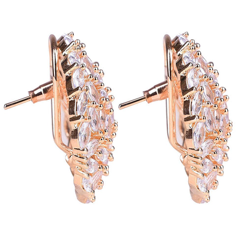 Elevate Your Style with Our Designer Handcrafted CZ Stud White Earrings