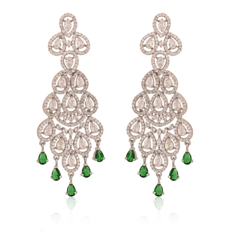 Bold and Beautiful: The Most Eye-Catching Green CZ Drop Earrings for Women