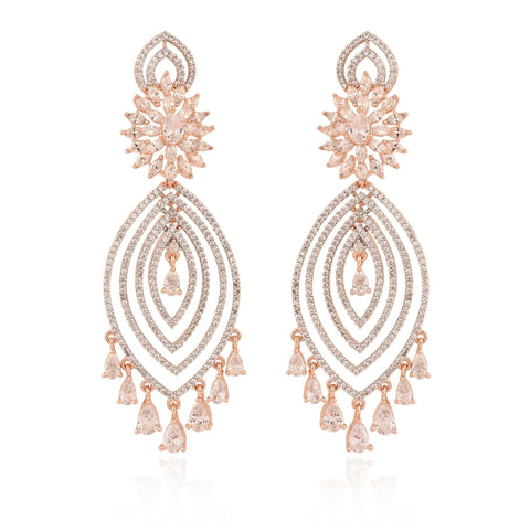 Glam Up Your Look with These Designer CZ White Earrings for Women