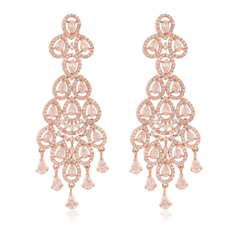 The Power of Sparkle: The Most Gorgeous Glamour White CZ Drop Earrings for Women