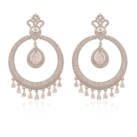 The Perfect Accessory: Designer CZ White Drop White Earrings to Elevate Your Style
