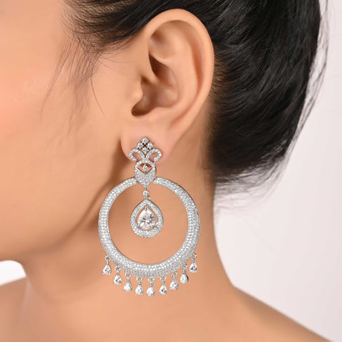 The Perfect Accessory: Designer CZ White Drop White Earrings to Elevate Your Style