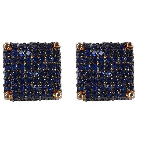 Luxurious CZ Studs Blue Earrings: An Eye-Catching Accessory for the Stylish Female