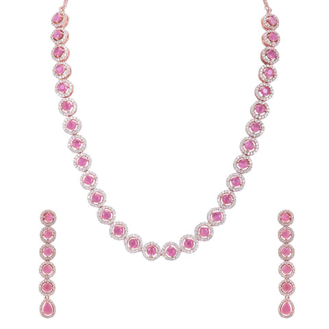 Exquisite Handmade CZ Necklace Set Jewelry for Women - Makes a Beautiful Statement