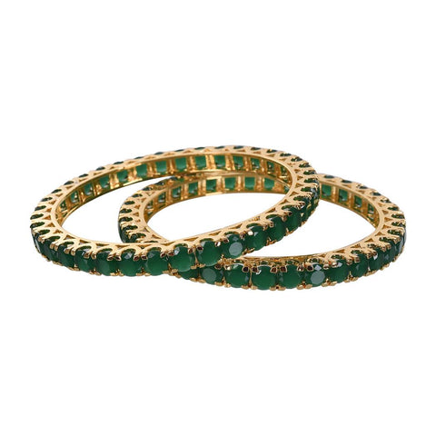 Gold Plated 6mm Round CZ American Diamond Bangle