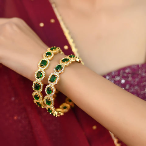 Sparkling Elegance: Designer Handmade CZ Bangles for Women