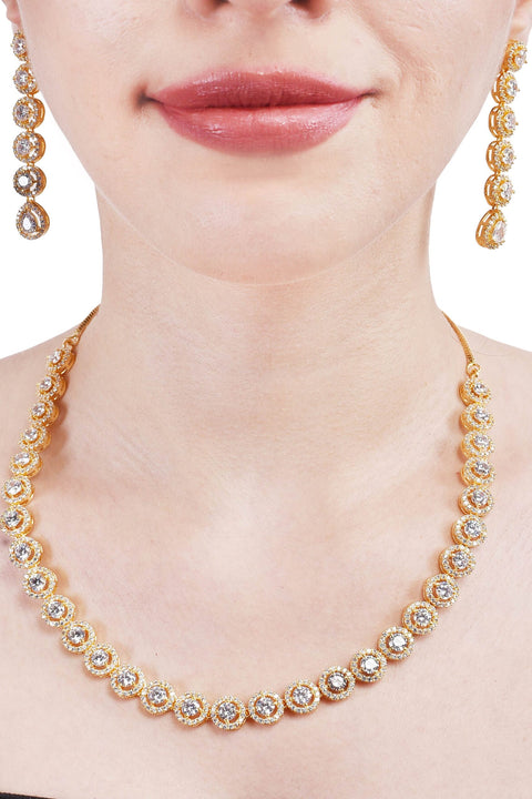 Sophisticated Handmade CZ Necklace Set Jewelry for Women - Luxe Look for Day or Night