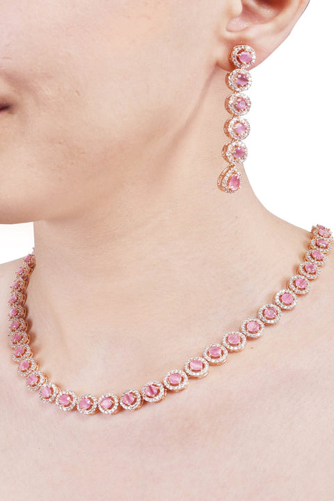 Exquisite Handmade CZ Necklace Set Jewelry for Women - Makes a Beautiful Statement