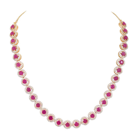 Stunning Handmade CZ Necklace Set Jewelry for Women - Eye-Catching and Chic