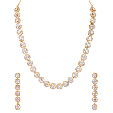 Sophisticated Handmade CZ Necklace Set Jewelry for Women - Luxe Look for Day or Night