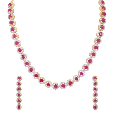 Stunning Handmade CZ Necklace Set Jewelry for Women - Eye-Catching and Chic