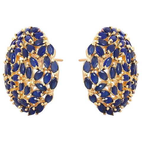 Unleash your Inner Diva with our Designer CZ Blue Stud Earrings for Women