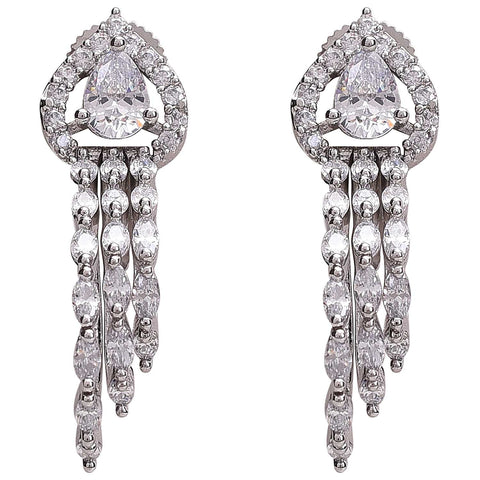 Stylish Simplicity: Handcrafted CZ White Stud Earrings for a Modern Look