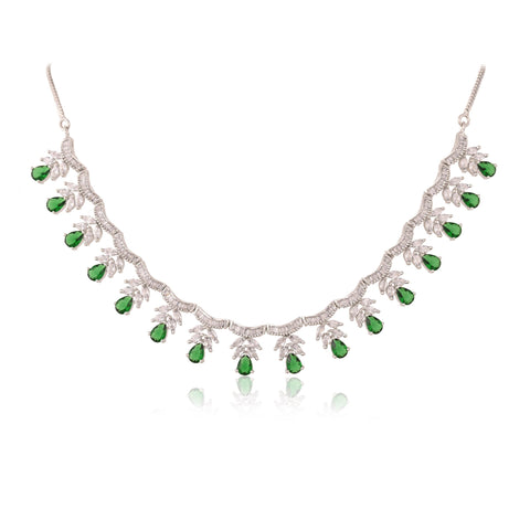 Grand CZ Necklace Set: Eye-Catching and Stylish Jewelry for Women