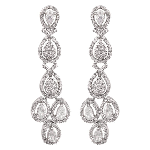 Sparkling Brilliance: Handcrafted CZ Necklace Set for the Dazzling Woman