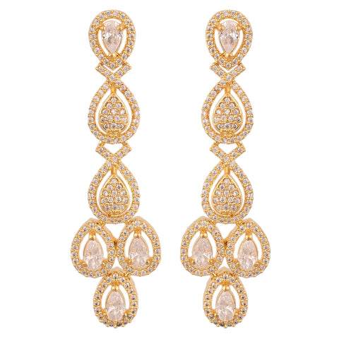 Shimmering Splendor: Handcrafted CZ Necklace Set for Women