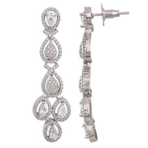 Sparkling Brilliance: Handcrafted CZ Necklace Set for the Dazzling Woman
