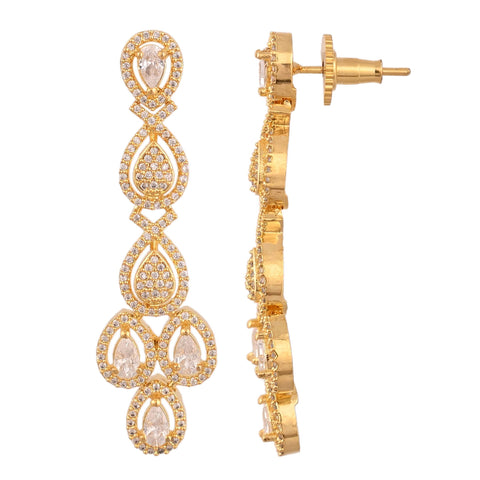 Shimmering Splendor: Handcrafted CZ Necklace Set for Women