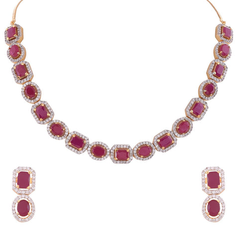 Stunning Handcrafted CZ Necklace Set - An Elegant Addition to Any Outfit