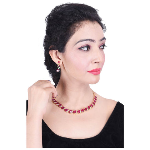 Magnificent Handcrafted CZ Necklace Set - An Elegant and Timeless Jewelry Piece