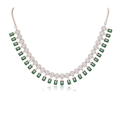 Opulent Handmade CZ Necklace Set - An Unforgettable Statement