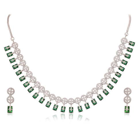 Opulent Handmade CZ Necklace Set - An Unforgettable Statement