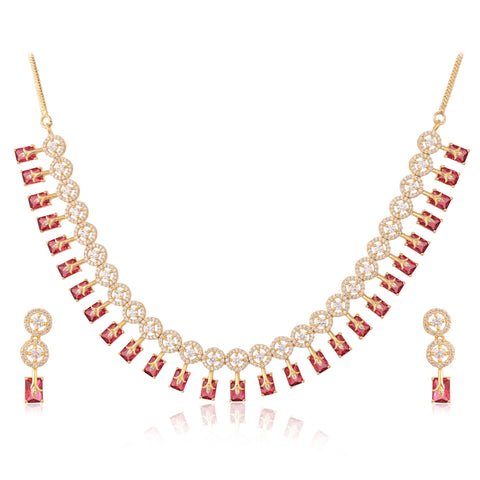 Graceful Handmade CZ Necklace Set - A Symbol of Elegance
