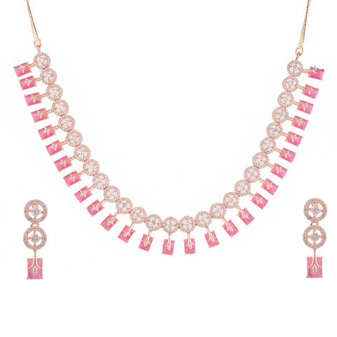 Unique Handmade CZ Necklace Set - A Standout Piece