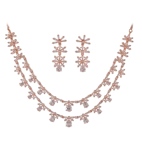 Regal CZ Necklace Set: Premium and Sophisticated Jewelry for Women