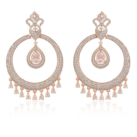 The Power of Sparkle: Designer CZ Drop White Earrings to Enhance Your Look