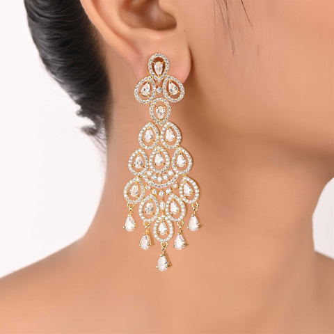 From Day to Night: The Most Versatile Glamour CZ Drop White Earrings for Women