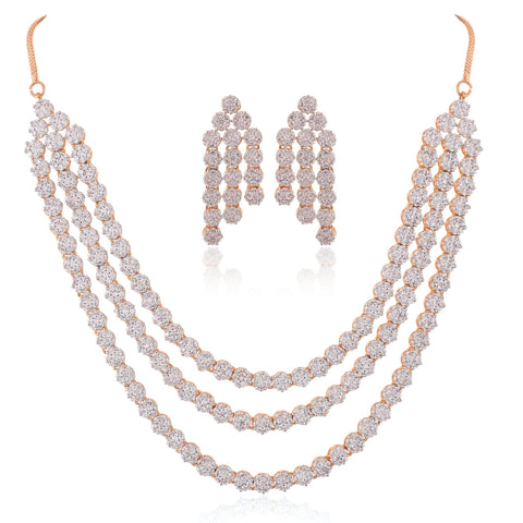 Classic Handmade CZ Necklace Set - Timeless Beauty