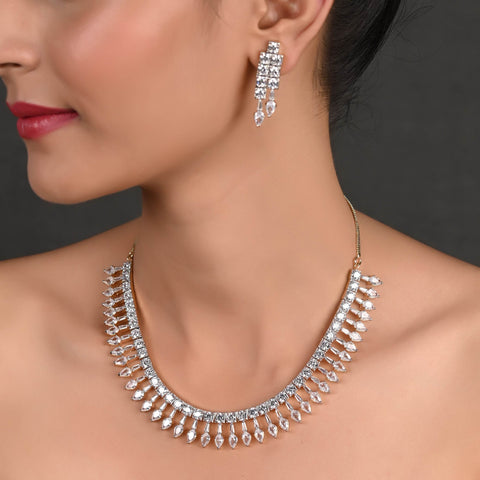 Artistic Handmade CZ Necklace Set - Uniquely Yours