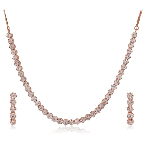 Stunning Handmade CZ Necklace Set - An Eye-Catching Piece
