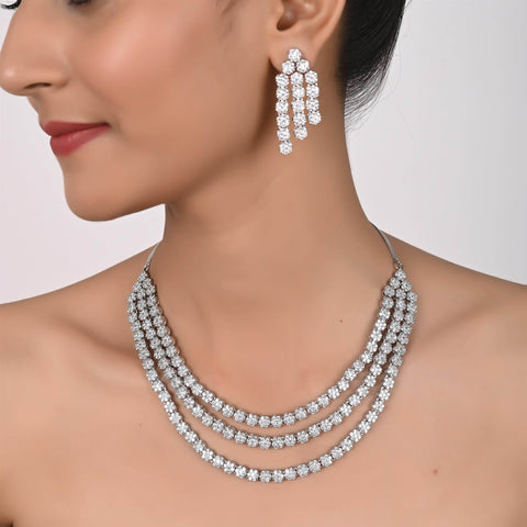 Fabulous Handmade CZ Necklace Set - For The Woman Who Has Everything