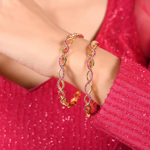 Handcrafted CZ Bangles: Designer Collection for the Modern Woman
