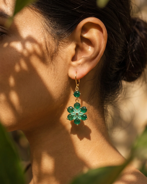 Gleaming CZ Green Studs: A Radiant Accessory for the Discriminating Woman