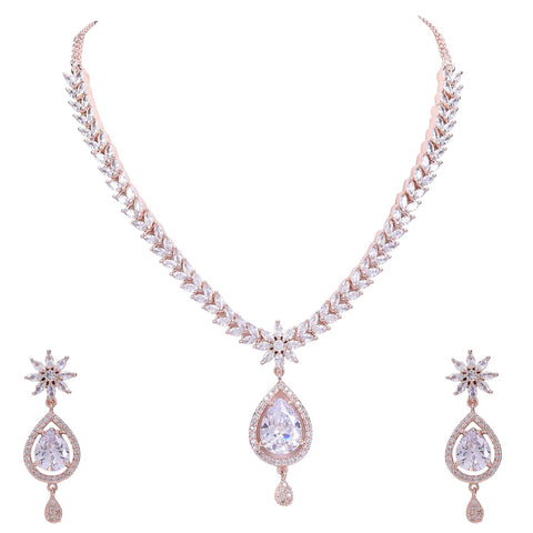 Charming Handcrafted Cubic Zirconia Necklace for Women