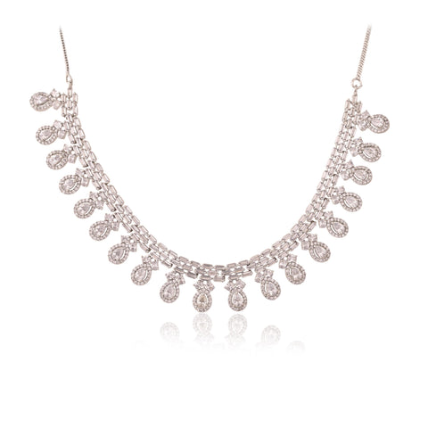 Women's Handmade CZ Necklace – A Delicate Jewelry Piece to Adorn Your Neck
