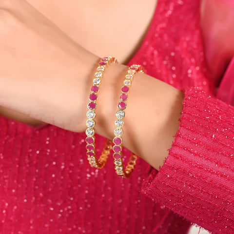 Sparkling Elegance: Designer Handmade CZ Bangles for Women
